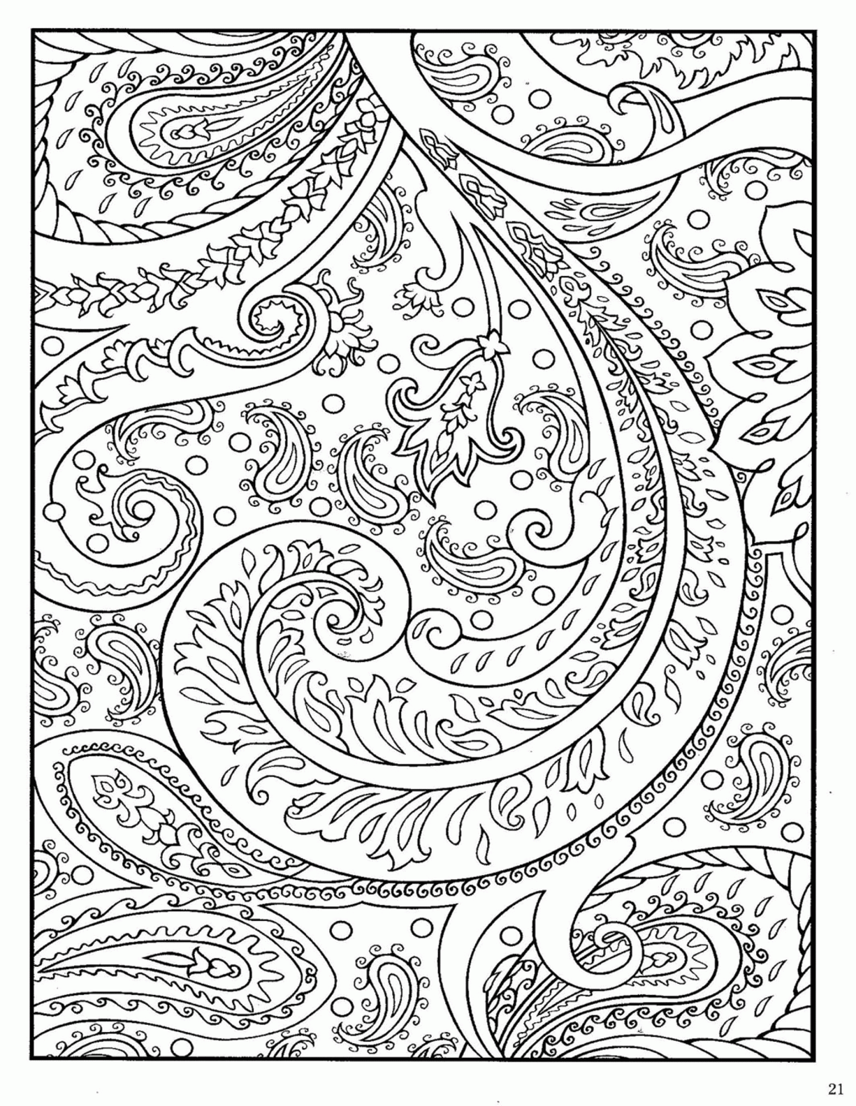 paisley coloring pages | Only Coloring Pages
