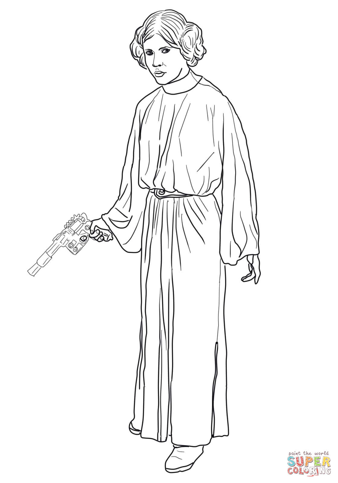 Princess Leia coloring page | Free Printable Coloring Pages