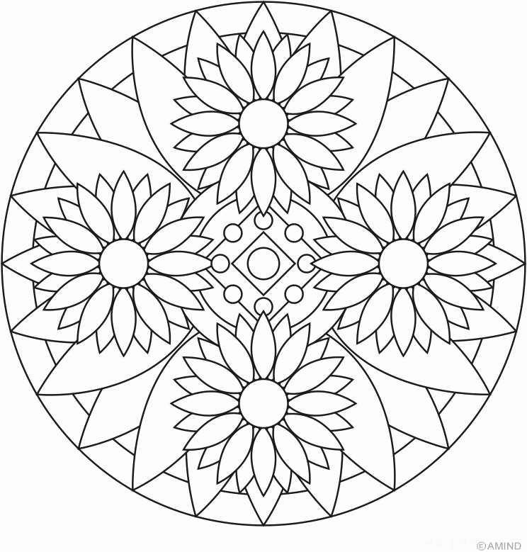 Button Mandala Coloring Page - Coloring Pages For All Ages