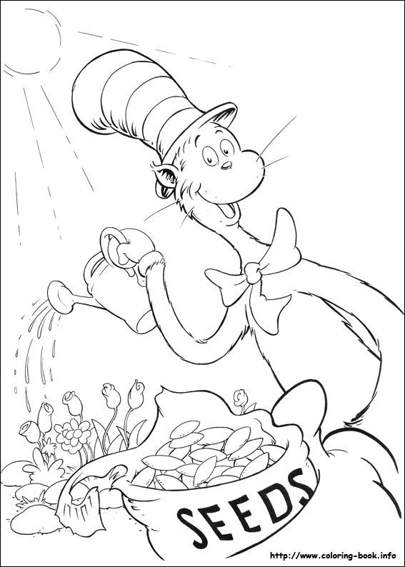 Adult Printable Cat In The Hat Coloring Pages For Kids Kidsthe Cat ...