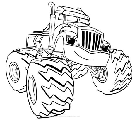 Blaze And The Monster Machines Coloring Pages - Part 3