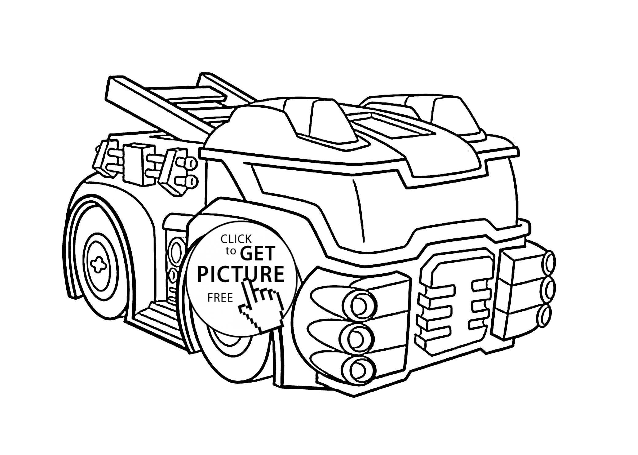 Heatwave the fire bot coloring pages for kids, printable free - Rescue bots