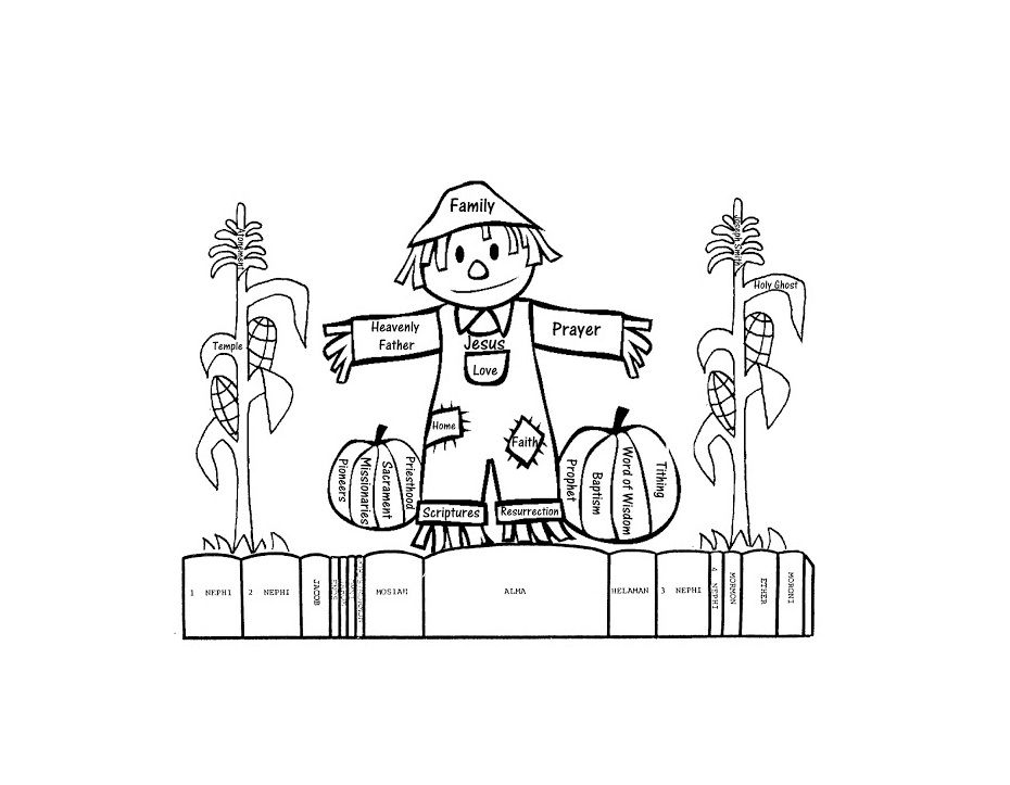 SCARECROW Colouring Pages (page 3)