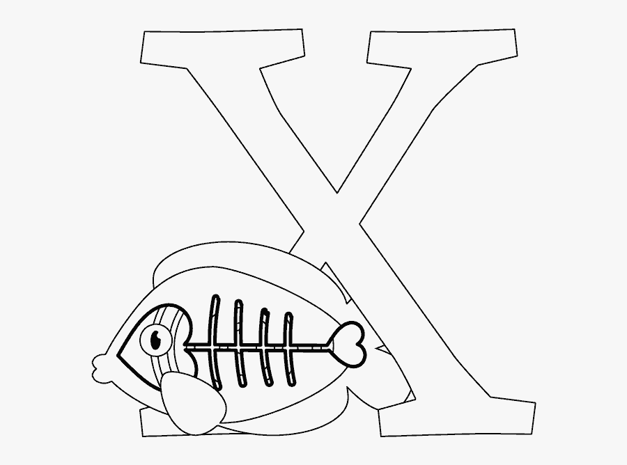 X Is For X Ray Coloring Pages - Drawing , Free Transparent Clipart -  ClipartKey