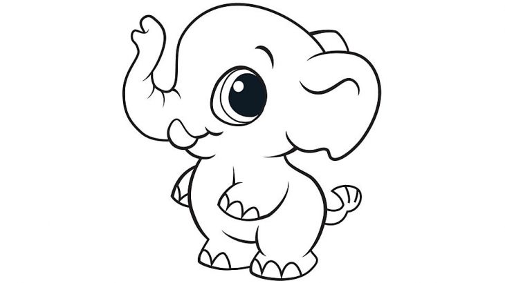 Cute Elephant | Free Coloring Pages on Masivy World