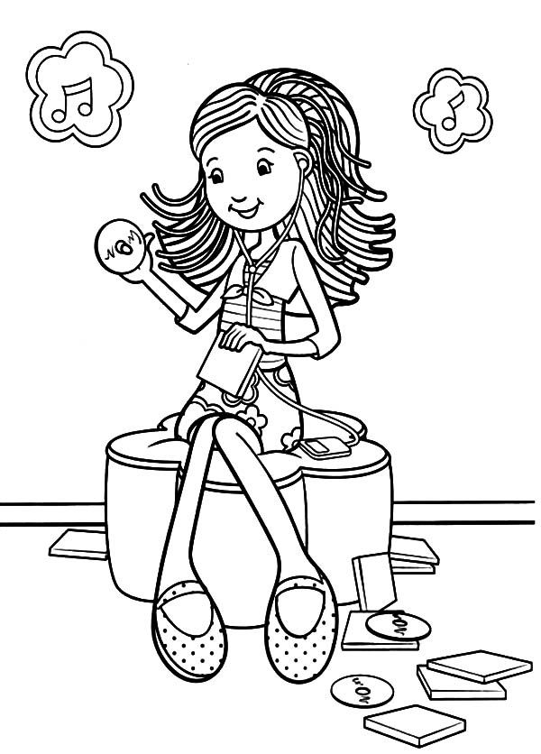 Groovy Girls Listening Groovy Music Coloring Pages - Free ...