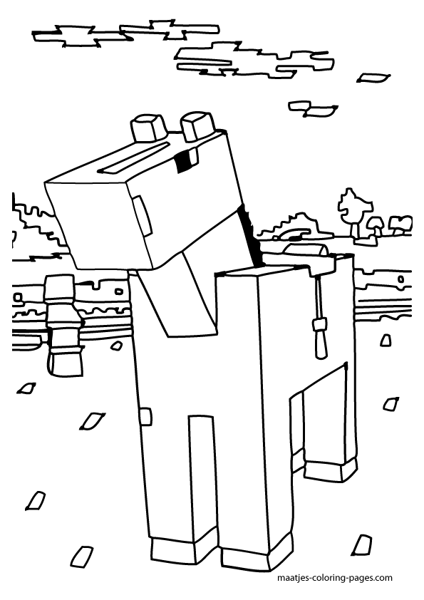 Minecraft Ocelot Coloring Pages - HiColoringPages