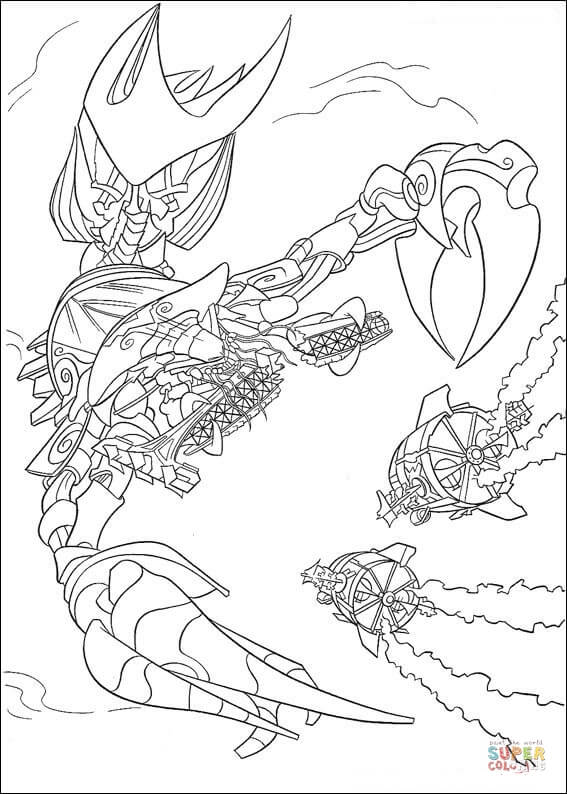 Atlantis action underwater coloring page | Free Printable Coloring ...