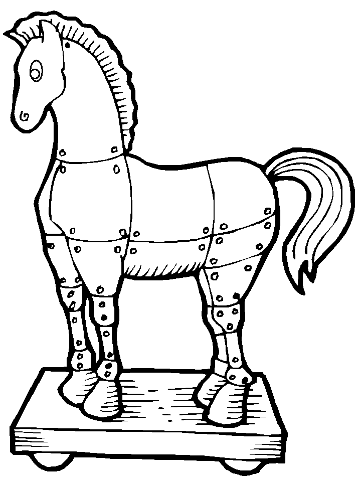 Trojan Horse Greek Coloring Pages & Coloring Book