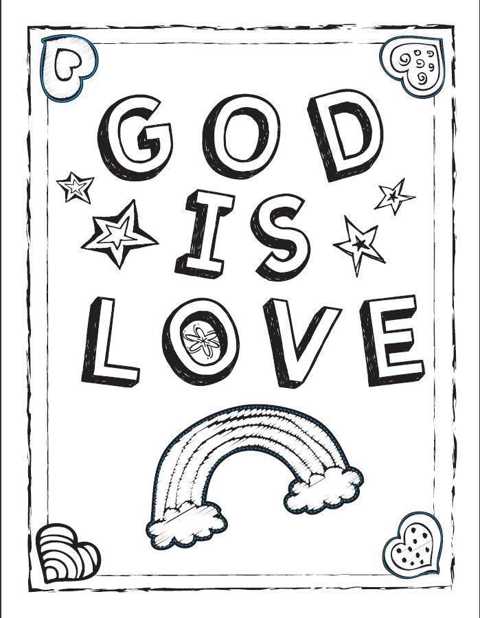 God is Love!” Coloring Sheet!