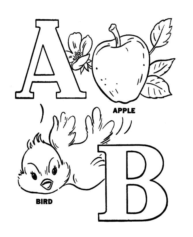 Pre-K ABC Coloring - Alphabet Activity Sheets - Easy Coloring