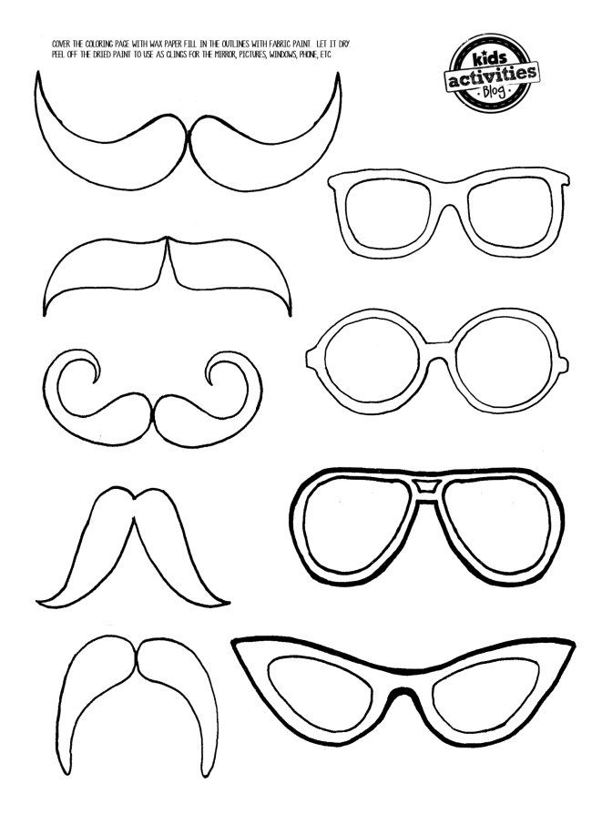 Best Photos of Eye Glass Templates Printable - Glasses Template ...