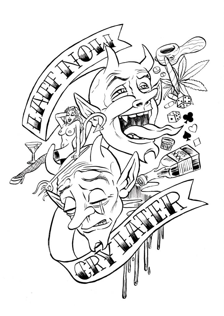 Simple Tattoo Coloring Pages