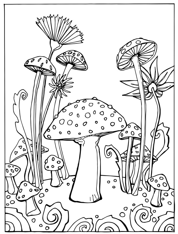 Cute Mushroom Coloring Pages at GetDrawings.com | Free for ...