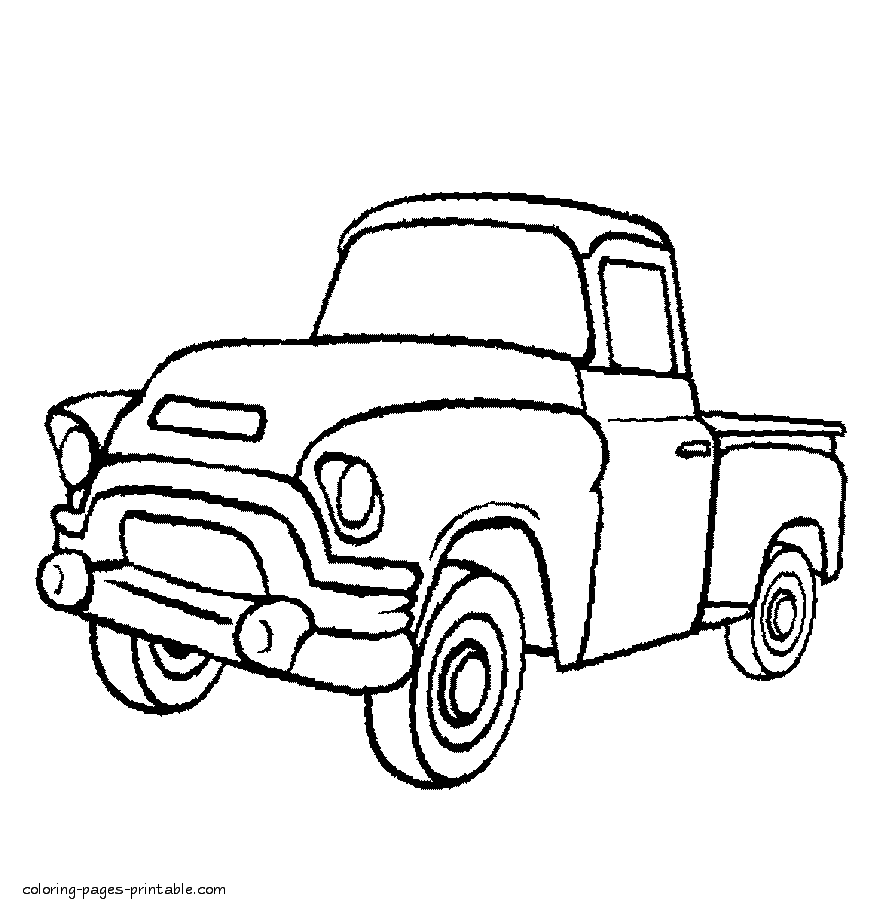 Printable Coloring Old Pickup Truck Pages Com Ford For – Slavyanka