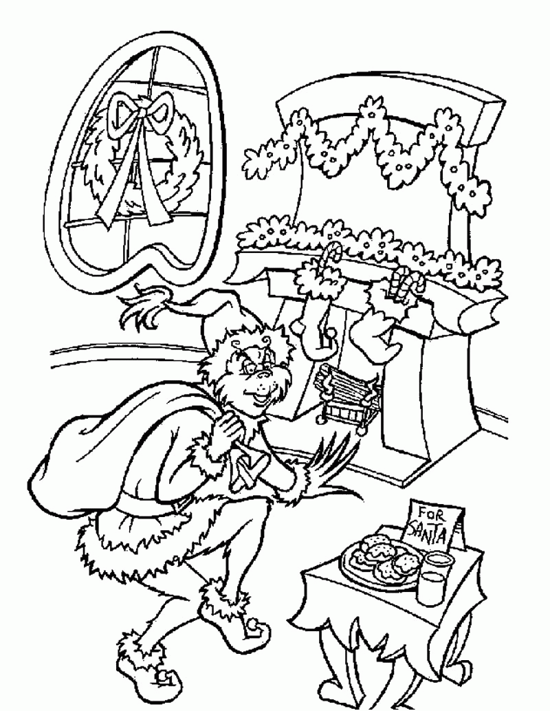 Free Printable Grinch Coloring Pages For Kids