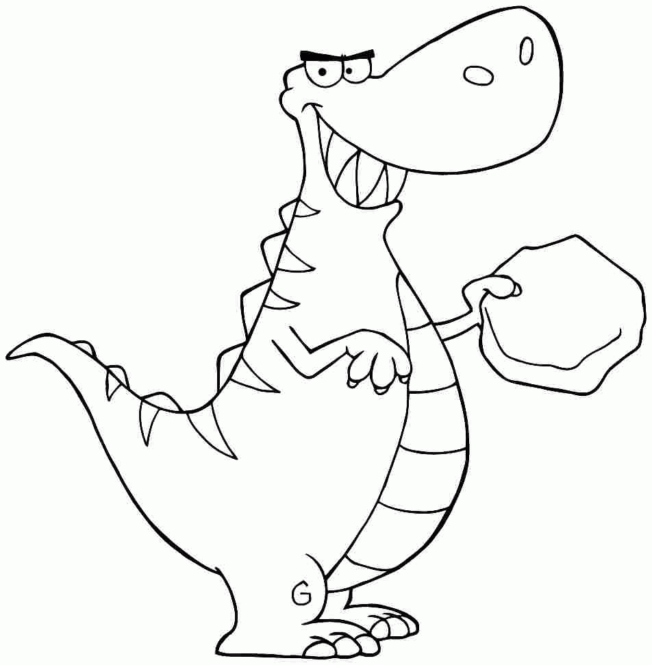 Cartoon Dinosaur Coloring Pages Coloring Page For Kids | Kids Coloring