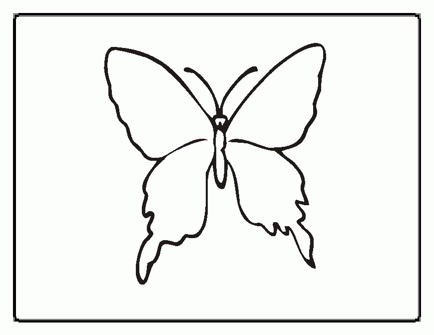 Simple Butterfly Coloring Pages For Preschool | Coloring ...
