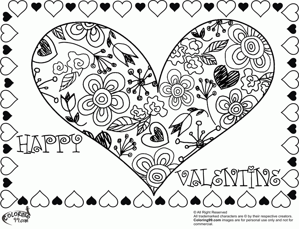 Valentine Heart Coloring Pages | Minister Coloring