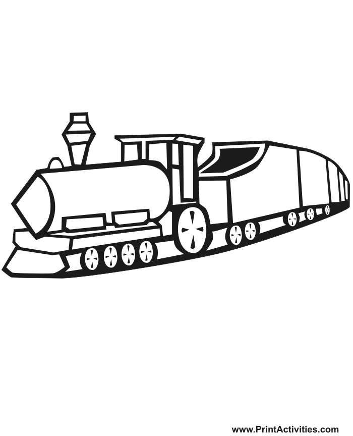 Steam Engine Coloring Pages