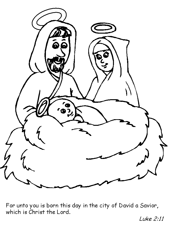 Printable Nativity Bible Coloring Pages 