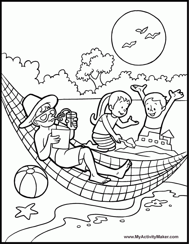 Fresh And Beautiful Summer Coloring Pages