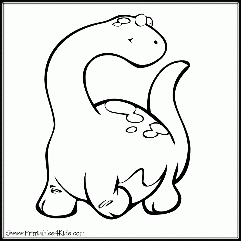 Happy Dinosaur Coloring Page : Printables for Kids – free word