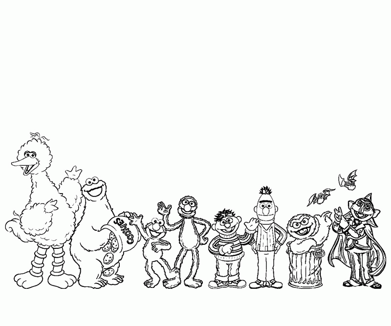 2 Sesame Street Coloring Page