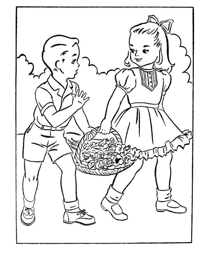 playing with parents Colouring Pages