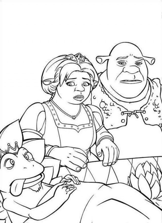 Shrek Papa Frog Coloring Page Coloringplus 165810 Shrek Coloring Page