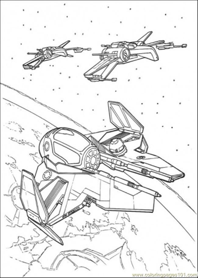 Star wars space ships Colouring Pages