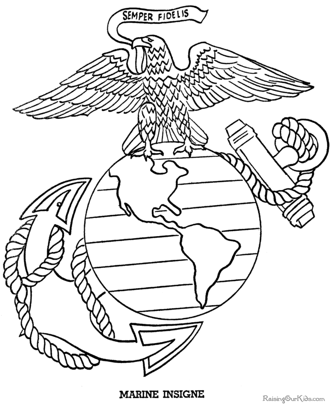 Marine Corps Coloring Pages | Semper Fidelis