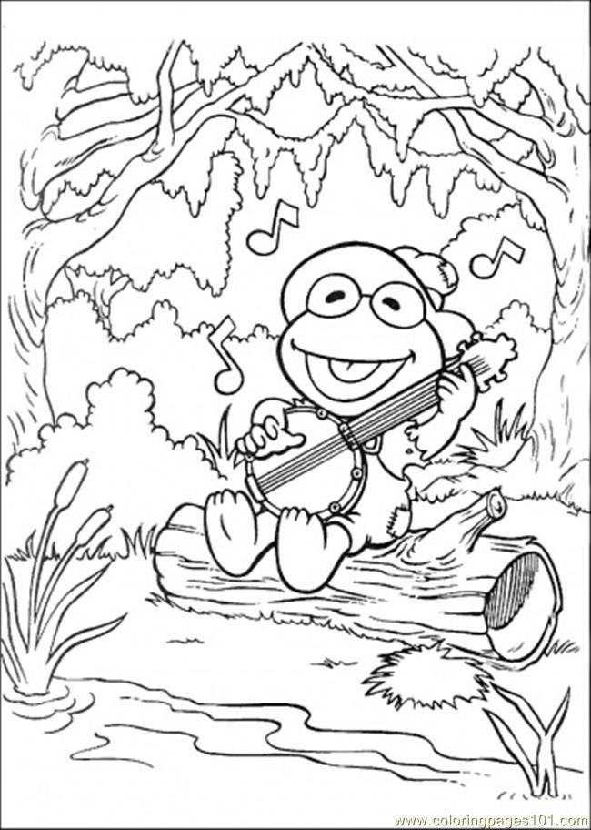 Coloring Pages Elmo Sings A Song (Cartoons > Muppet Babies) - free