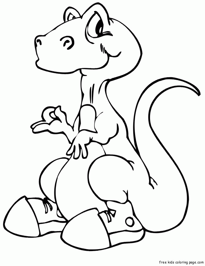print out animal dinosaur baby coloring page for childrens