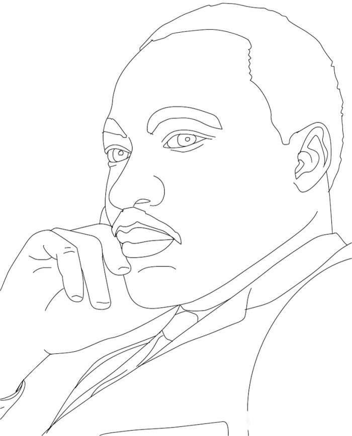 Martin Luther King Was Thinking Hard Coloring Pages - Figure