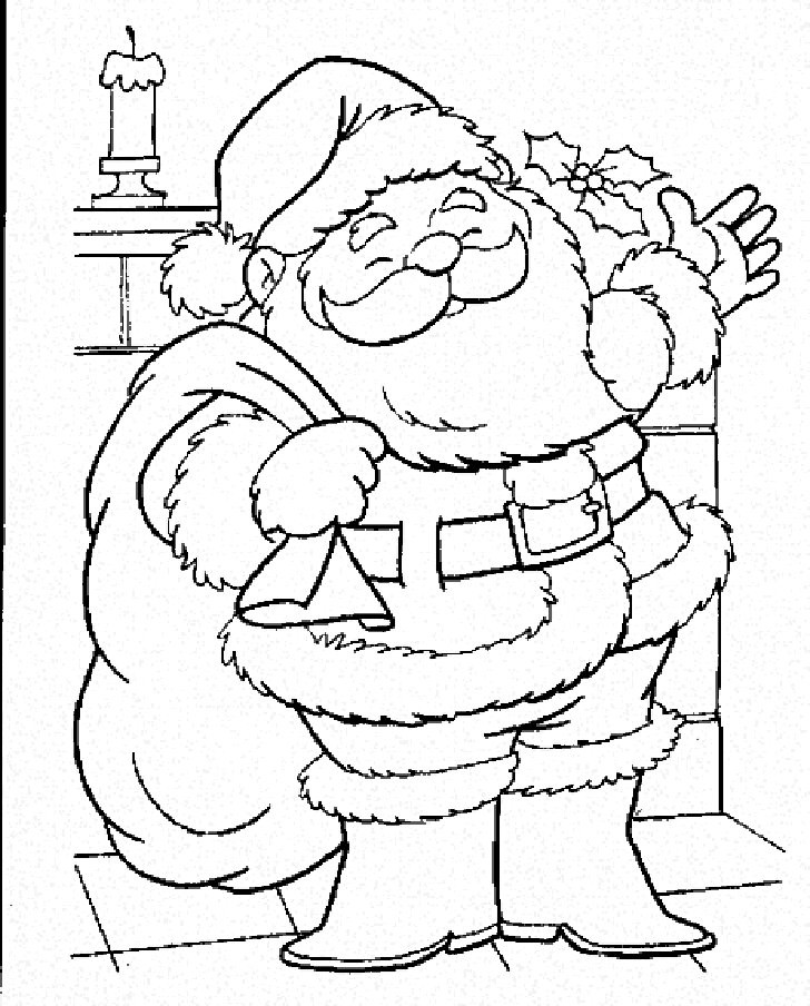 santa claus coloring pages for kids | Coloring Picture HD For Kids