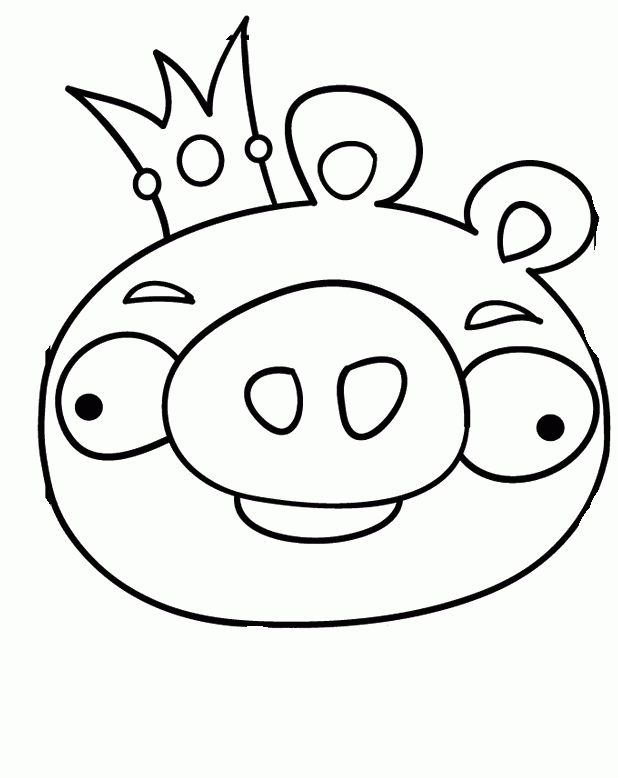 Pig King Angry Birds Coloring Pages - Angry Birds Coloring Pages