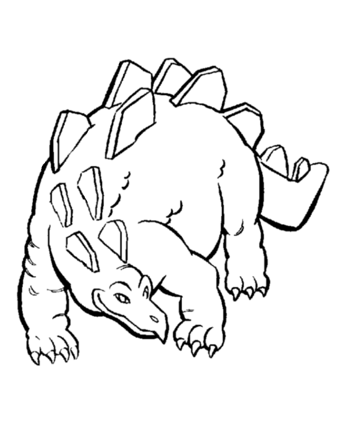 Dinosaur Coloring Pages | Printable Stegosaurus coloring page