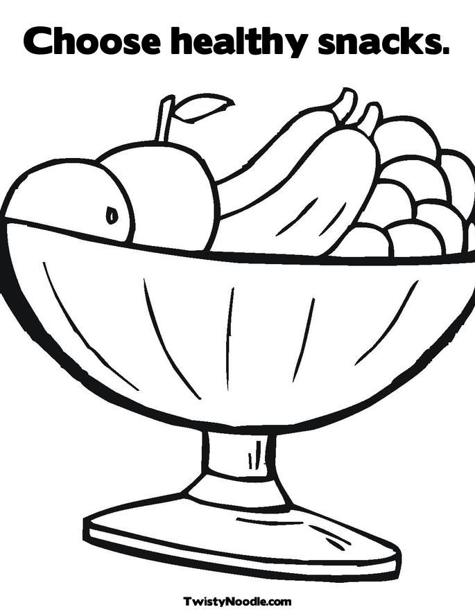 Coloring Pages For Kids Healthy Food