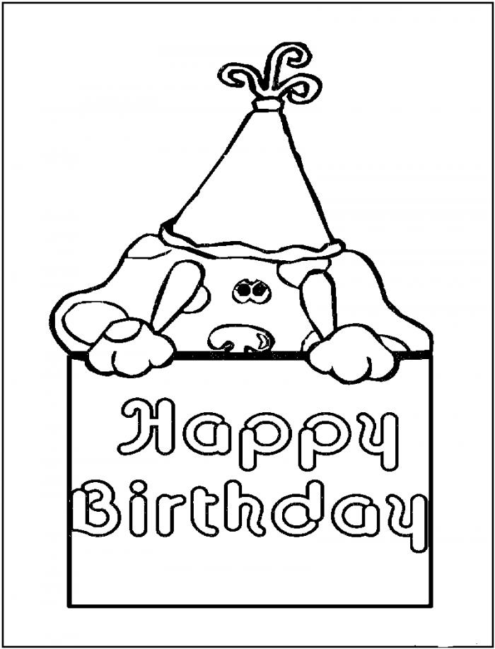 Happy Birthday From Blues Coloring Page | Kids Coloring Page