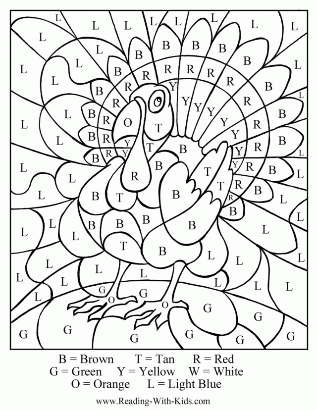 Free Printable Color By Number Coloring Pages For Kids 133820
