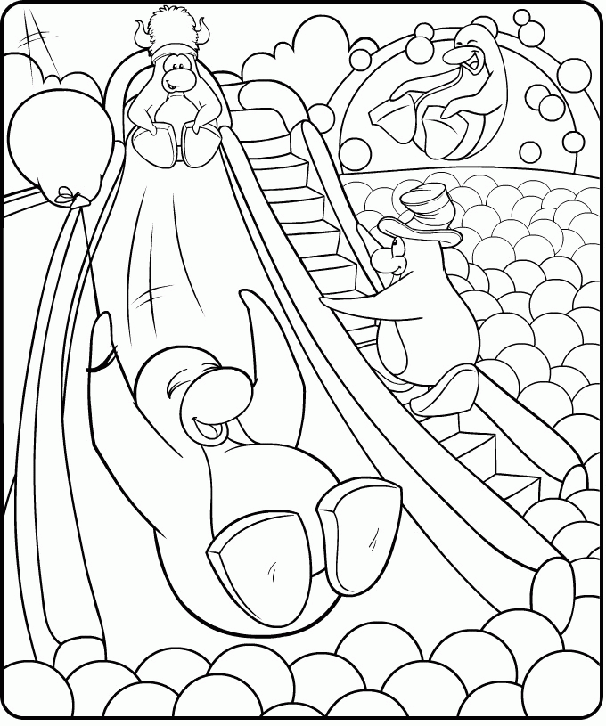Club Penguin Coloring Page : Printable Coloring Book Sheet Online