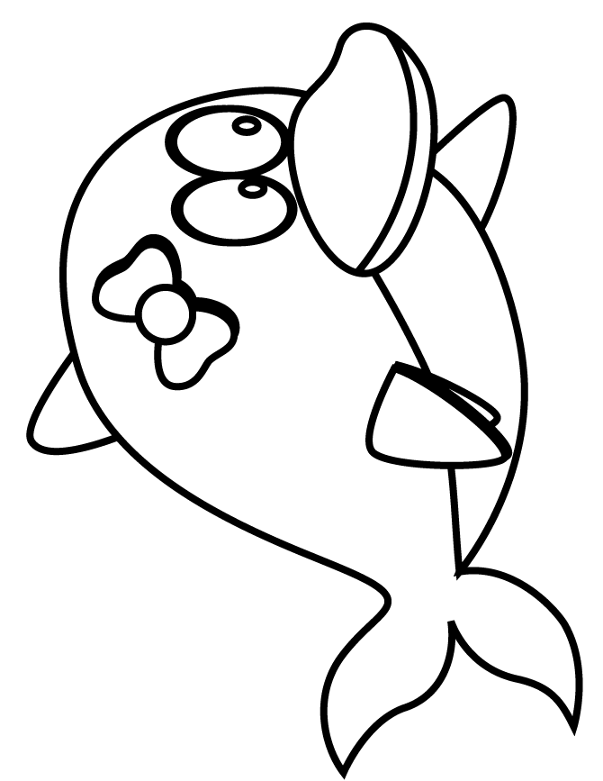 Pretty Dolphin Coloring Page | Free Printable Coloring Pages