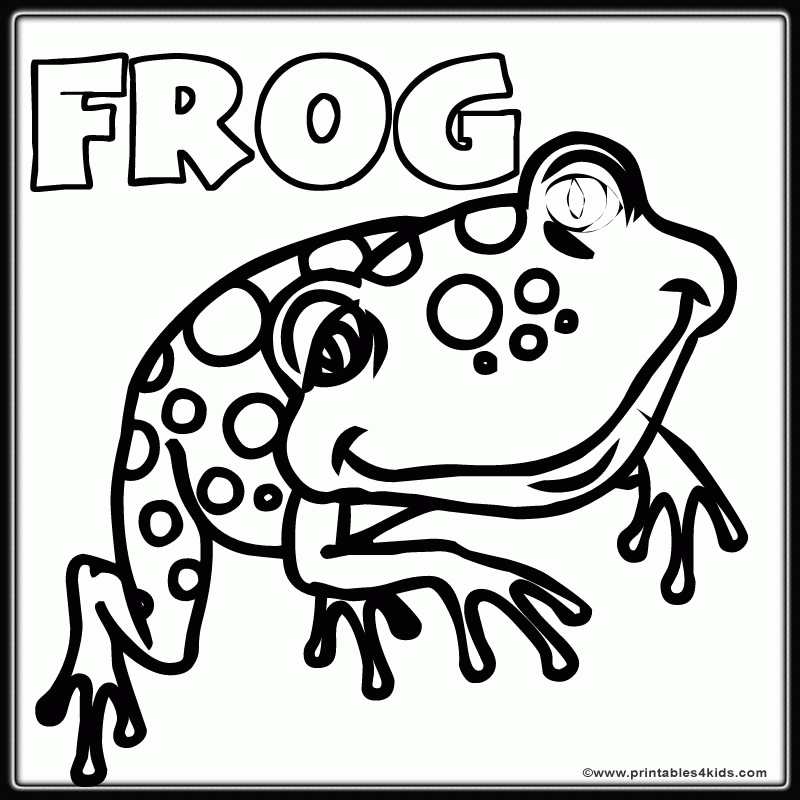 Spotted Frog Coloring Page : Printables for Kids – free word