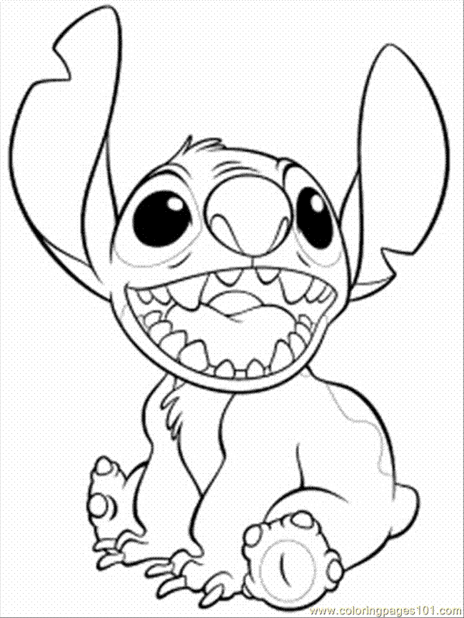 Coloring Pages Cute Stitch (Cartoons > Others) - free printable