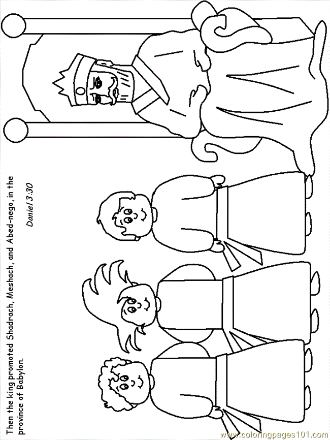 Coloring Pages Shadrach, Meshach, and Abednego (Peoples > Shadrach