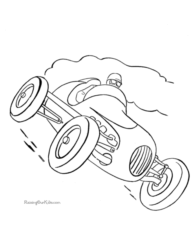 Racecar coloring page 009