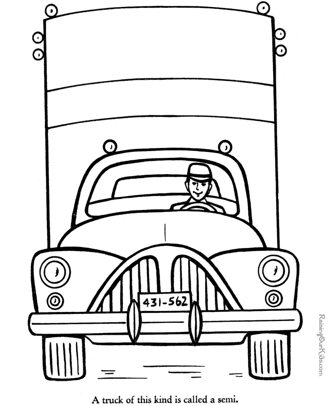 Big Truck Coloring Pages 640 | Free Printable Coloring Pages