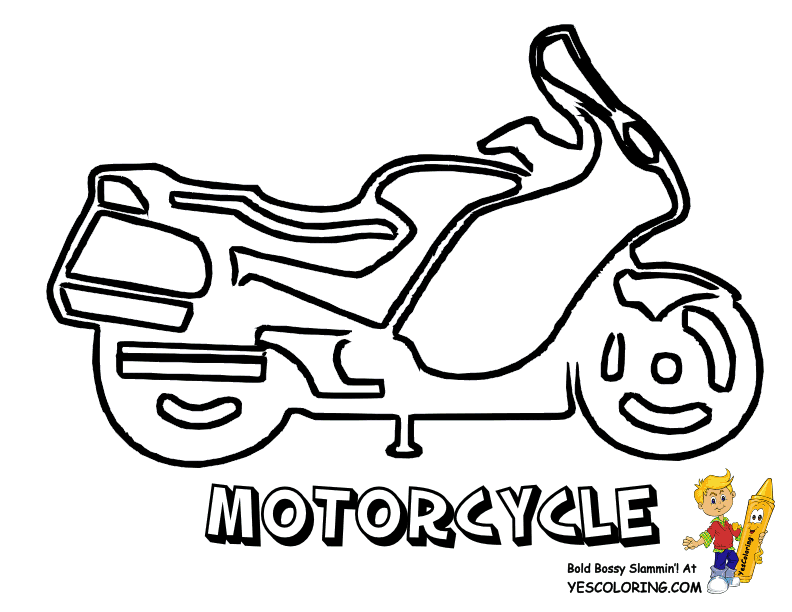 Coloring-Pages-to-Print-Motorcycle | Street Bike | Free