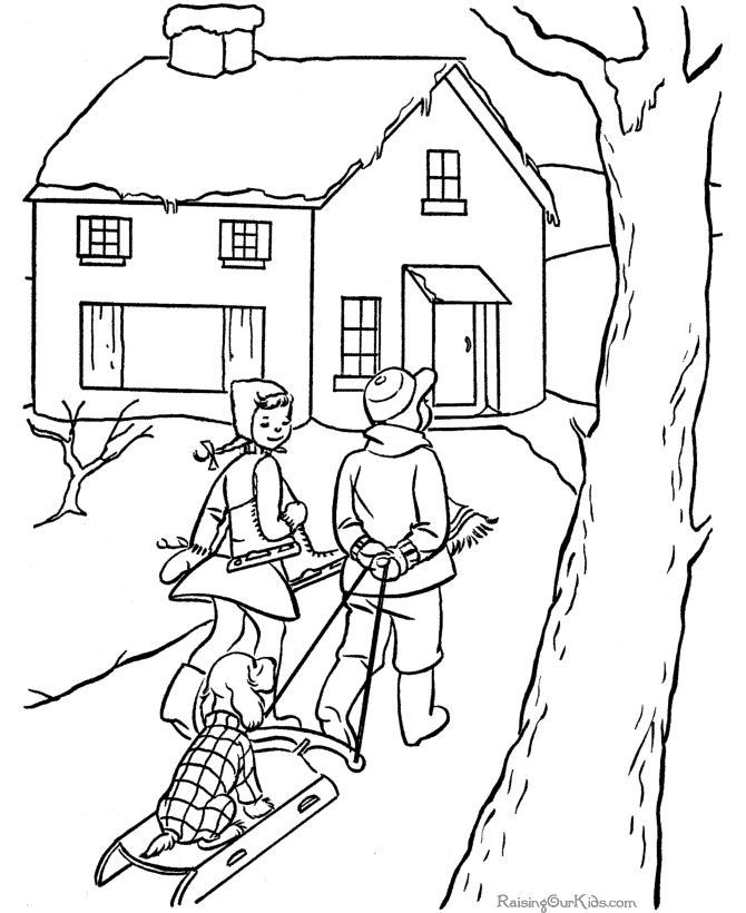 Winter Coloring Pages | Coloring Kids